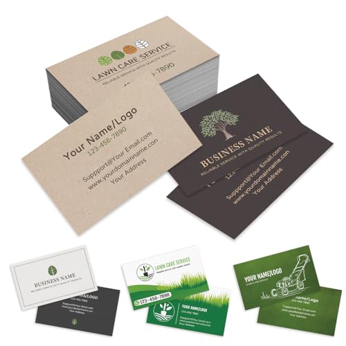 Custom Business Cards - Choose Floral & Other Templates, 3.5"x2" 300GSM Matte Paper, Upload Your Logo