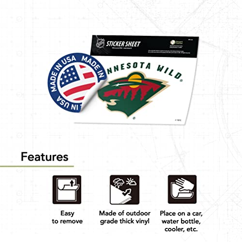 Calcomanía de Minnesota Wild NHL vinilo adhesivo individual para coche y portátil 4