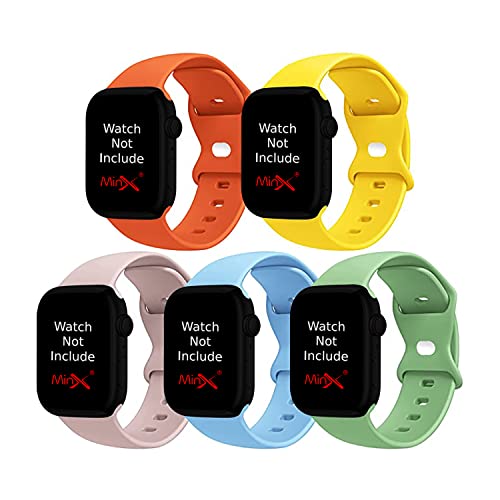 Image of MINX Smart Watch Strap Compatible for Apple Watch Band 38mm / 40mm / 41mm / 42mm / 44mm / 45mm / 49mm Series 8 /7 / 6 /5 / 4 /3 / 2 /1 SE Soft Silicone (Combo Packs)