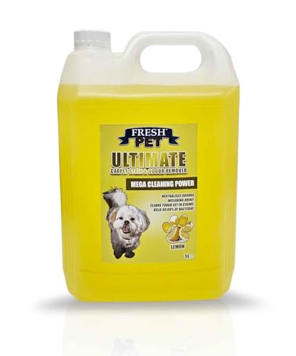 Fresh Pet Ultimate Carpet Shampoo - made to tackle Pet Odour - 5L Range (LEMON)