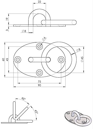 eaglefit ® Wand- und Deckenhalterung aus Edelstahl für Boxsack - 2