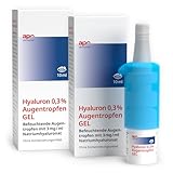 apodiscounter Hyaluron 0,3% Augentropfen GEL bei trockenen und gereizten Augen mit Hyaluronsäure zur intensiven Befeuchtung (2x 10 ml)