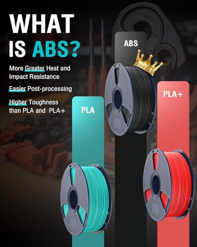 SUNLU ABS Filament 1.75mm 3D Printer Filament, Highly Resistant Durable, Heat Resistance, Excellent Toughness, Compatible with 99% FDM 3D Printers, 1kg Spool (2.2lbs), 390 Meters, ABS Black - Image 2