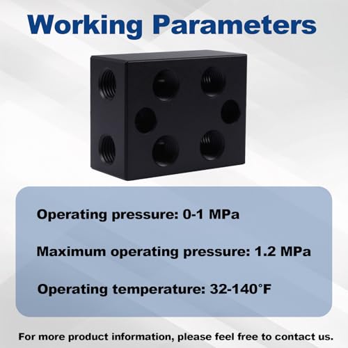 1/4" NPT Dual‑Row Air Manifold 2 Way 4 Port Pneumatic Distribution Block by MARSTEK - Used condition - Image 7