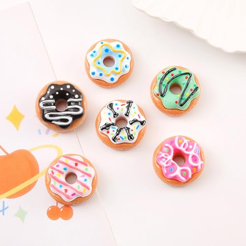 12 imanes decorativos de donut para refrigerador miniatura 4