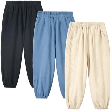Miipat Pantalones Bebé Niña 3pcs Niño Pequeño Casual Pantalones L...