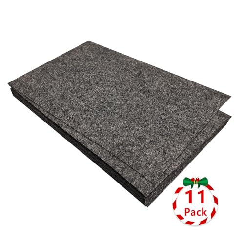 Jtnohx Stiff Felt Sheets, 11 Pcs Felt Fabric, 17.78×28.7cm Colour Fabric Square for Crafts Craft Material for Sewing(Dark Grey) - Image 2
