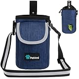 Picture of PetAmi Dog Treat Pouch, Large Pet Training Treat Pouch with Pocket, Dog Trainer Essentials Supply Holder with Poop Bag Dispenser, Training Bag for Kibbles Toys, 3 Ways to Wear (Navy)