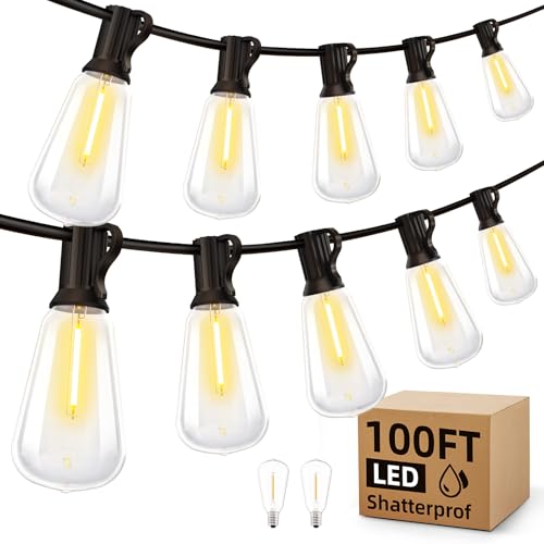 MGVIH Outdoor String Led Patio Lights - 100Ft 30M Outside