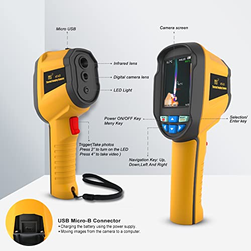 Thermal Imaging Camera, Pocket-Sized Infrared Camera with Real-Time Thermal Image, Temperature Measurement Range -4°F to 572°F, Mini IR Thermal Imager, Hti-Xintai (HT-03) - Thumbnail 7