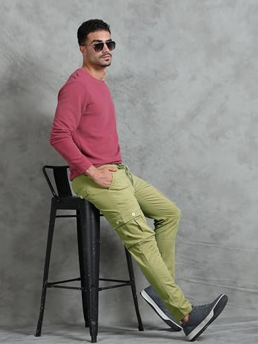 Image of Miraan Men's Regular Fit Mid Rise Cargo Pant