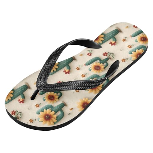 Flip Flop Sandals Anime Cactus Print for Women Men Beach Outdoor XS2