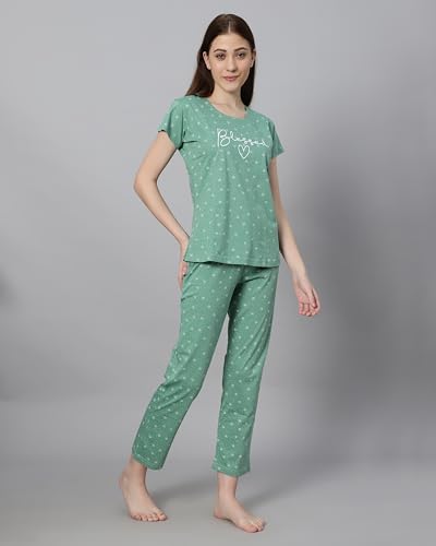 Image of DZZO Women's Cotton Printed Night Suit