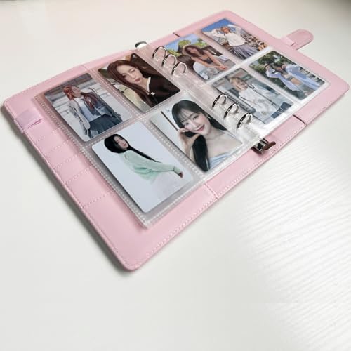 Classeur Kpop A5 rose protégeant 240 photocards de la poussière