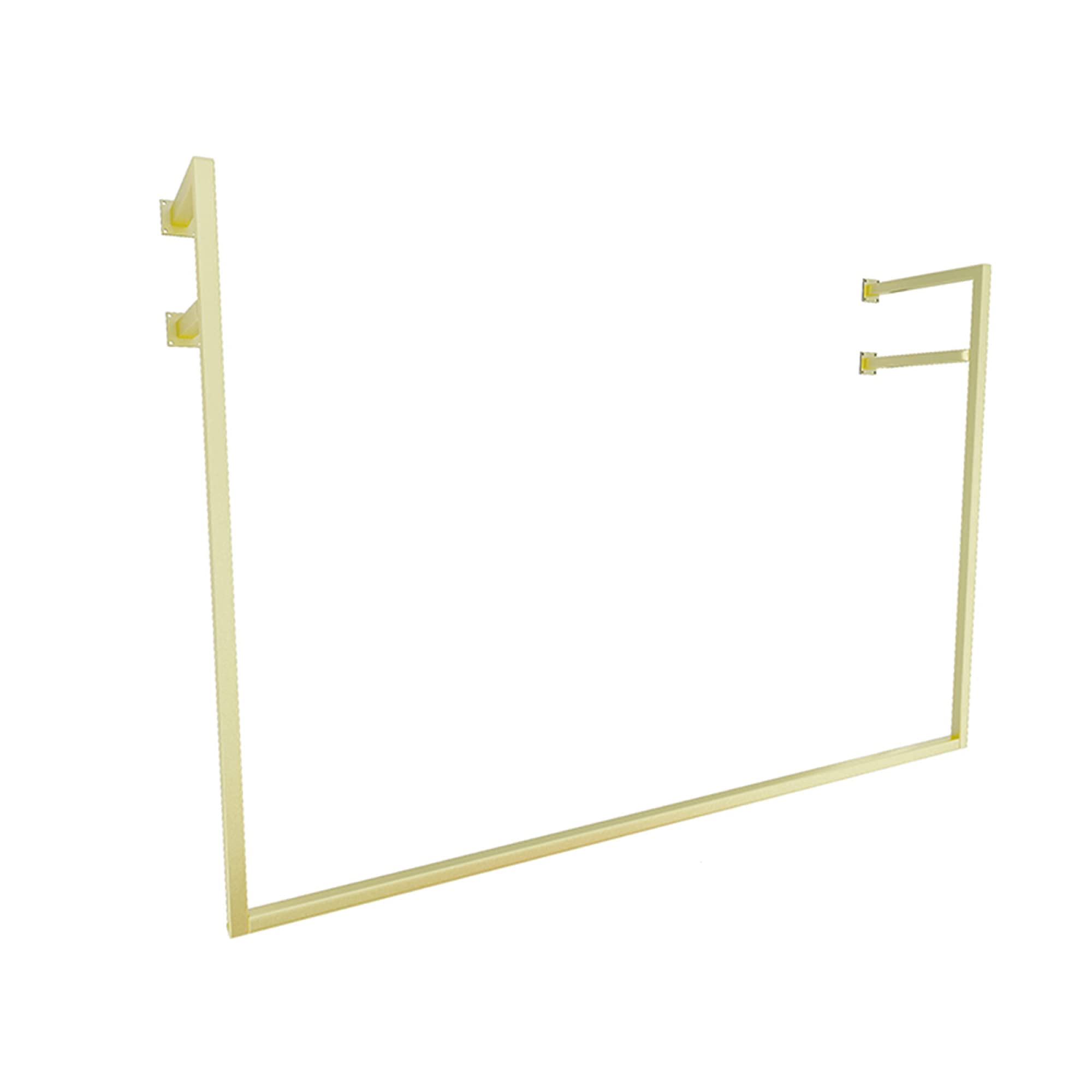 Tringle à vêtements murale dorée 120cm pour optimiser l'espace suspendu