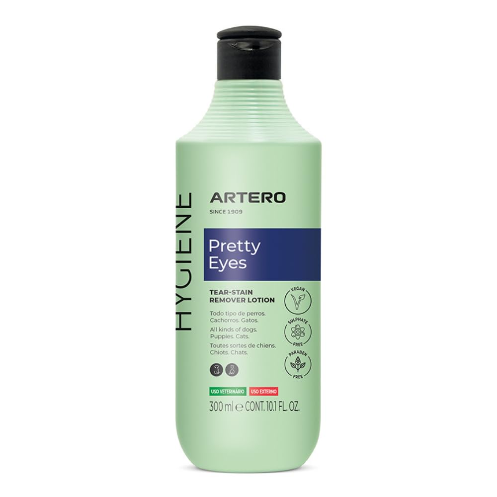 Artero Pretty Eyes. Augen- und Tränenkanalreiniger. Entfernt Flecken aus den Tränenkanälen von Hunden und Katzen. Augenreiniger für Hunde. Natürliche Inhaltsstoffe. Hygiene für Hunde und Katzen.
