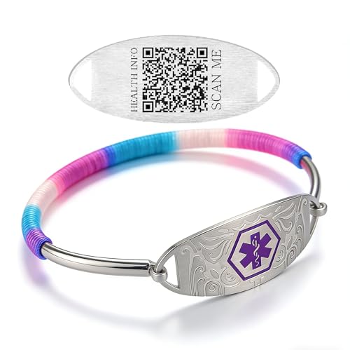 Oneress �ً}���ID�J�t�u���X���b�g �p�[�v����ÃV���{���t�� | ���[�v�ŕ�܂ꂽ�X�e�����X�X�`�[�����S���ʃ��X�g�o���h | �_�C�i�~�b�NQR�R�[�h�܂��͍��󂳂ꂽICE Contact Medical Info, �����炢, ����, �W�F���X�g