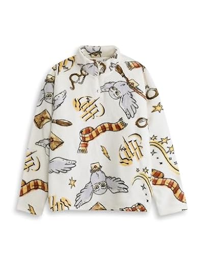 Harry Potter Suéter Blanco de Hedwig para Mujer | Sudadera de Manga Larga con Capucha y Detalles Multicolor | Ideal para Estar en casa y para Uso Casual | Ropa con temática de películas | Ya disponible en tu tienda friki favorita! En mundofriki.es!