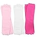 juDanzy 3 Pair Baby Girl Leg Warmers Solid Hot Pink, Solid White, Cozy Pink(One Size)