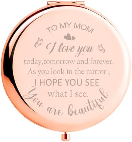 Mom Gifts, Mothers Day Birthday for Mom Compact Mirror, Gift for Mom, Mom Gift Ideas, Best Mom Ever Gifts, Mom Birthday Gift from Daughter Son