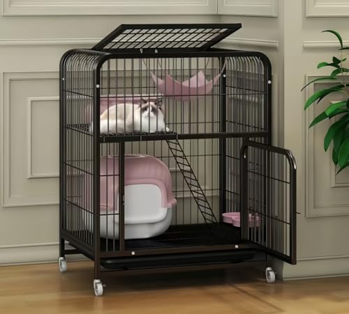 �L�p�P�[�W �L�n�E�X �����p�L�̃Q�[�W ��^�L�p ���������L �ړ��֗� �g���ȒP ���O���\�� �������� �y�b�g�p�i ��q�t�� �E���h�~ (�u���b�N, �N�C�[���T�C�Y�̓�i�x�b�h�F78×55×100cm)