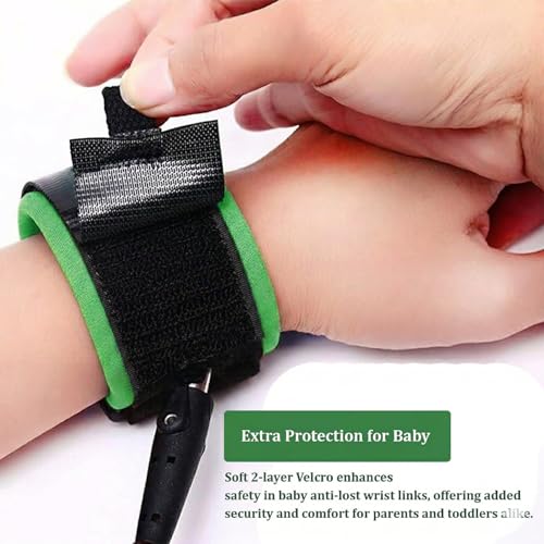 Image of Safe-O-Kid Baby Wrist Link with Key - Adjustable Strap Safety Link for Toddler, Anti-Lost Child Wrist Strap for Outdoor & Travel - Assorted