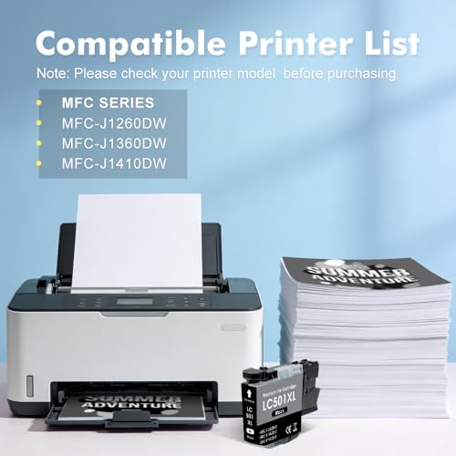 Image of LC501XL Black Ink Cartridges for Brother LC501 XL MFC-J1360DW(1 Black)