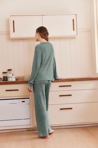 Ekouaer Pajamas for Women Set Soft 2 Piece Lounge Set Fall Outfits - image 5
