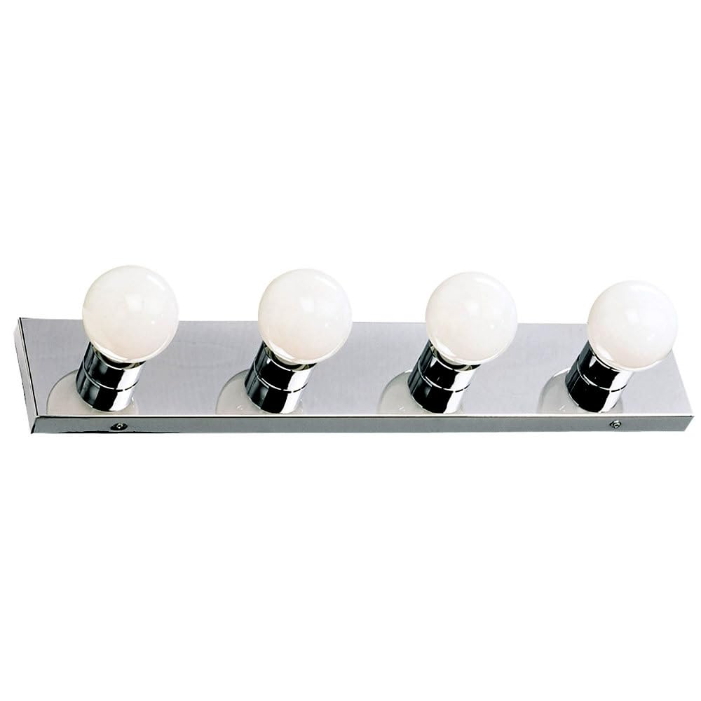 Design House Bande lumineuse contemporaine 4 lumières à intensité variable chrome poli salle de bain