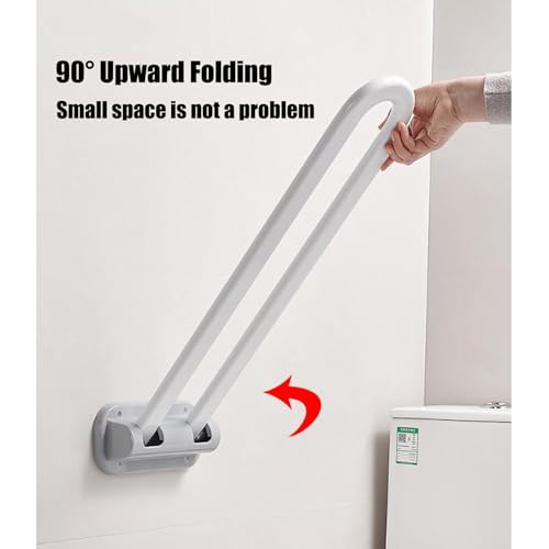 Barre d'appui de sécurité pour toilettes rabattable pour femme enceinte