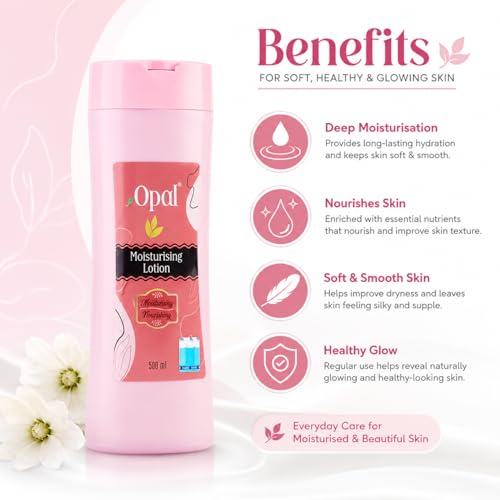 Image of OPAL Moisturising Body Lotion For Dry Skin | Fast Absorbing & Winter Body Milk Lotion | Nourishing Body Lotion For Women & Men All Skin Types- 500ml