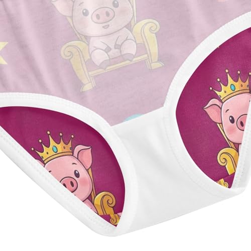 Cute Cartoon Pigs Toddler Girls Panties, Cotton Girls Underwear, 2T–8 Years4