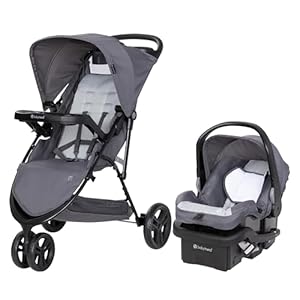 Baby Trend Venture 3-Wheel Stroller Travel System, Stellar Grey