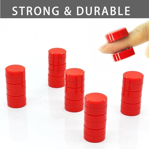 ZDZBLX Fridge Magnets, 80pcs Strong Magnets, Heavy Duty Small Round Magnet, Red Mini Magnets for Whiteboard Notice Board - Image 3