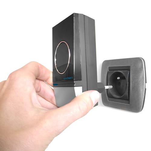 Avidsen 102326 Nielsen 100 m Plug-In Wireless Door Chime with 32 Chimes High Gloss Black by Avidsen