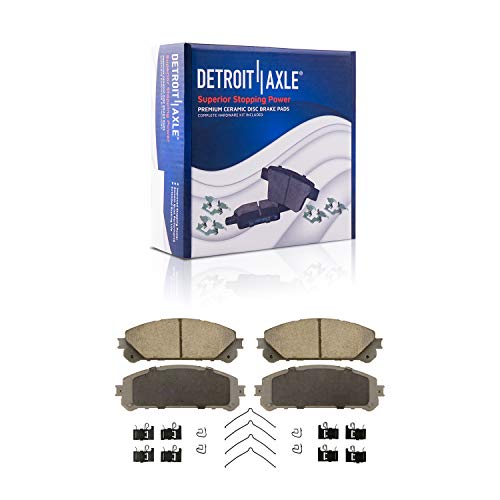 Image of Detroit Axle - Front Brake Caliper Brake Pads for Lexus RX350 RX450h | Lexus NX200t NX250 NX300 NX300h NX350 NX350h Toyota Crown Highlander, Copper-Free Ceramic Brake Pad Brake Caliper Replacement
