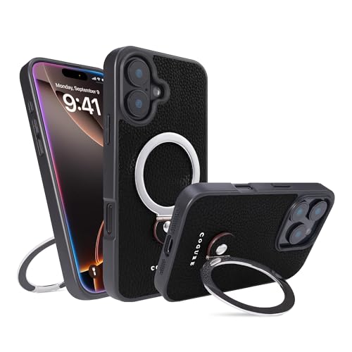 COGURE 互換 iPhone 17 ケース 本革 スタンド COPMS ブラック（Amazon）