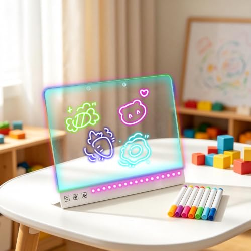 Panel mensajes LED borrable para evitar manchas de pintura en niños 3