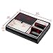 Valet Tray,Nightstand Desk or Dresser Organizer, Catch-All for Keys, Phone, Wallet, Coin, Jewelry, and More (Black / 10.34 x 2.15 x 8.19 inches) JackCubeDesign - :MK158