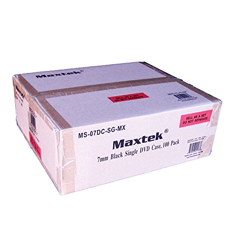 Boîtier de rangement CD DVD Maxtek : lot de 100 coques minces 7 mm - 5