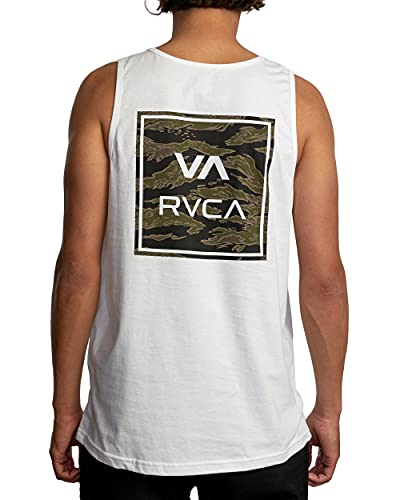 Rvca Mens Graphic Sleeveless Tank Top T Shirt, Va Atw Fill/White, Large Us #TOP2
