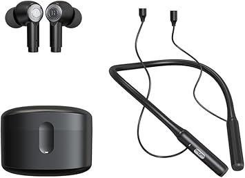 Neckband Bluetooth Headphones Wireless Sports Earbuds Earphone ANC Active Noise Cancellation & ENC Call Noise Cancellation 2-in-1 Earbuds and Neckband 5-6H Playtime for Working