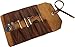 Vintage Leather Tool roll up Pouch, Portable Wrench roll for Barbers,Woodworker,Painter,Chisel Tool (Full Grain Leather) (10 Slot)