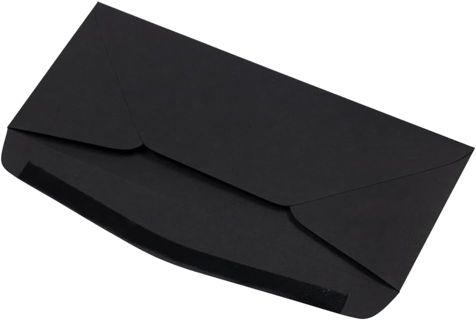 JAM PAPER #10 Business Premium Envelopes - 4 1/8 x 9 1/2 - Black Linen - Bulk 500/Box