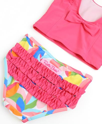Image of RuffleButts Baby /Toddler Girls UPF50+ Waterfall Tankini Two Piece Swimsuit