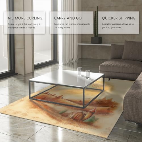 Tapis de chambre moderne Star & Moon antidérapant 120x240cm - 6