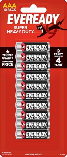 Eveready Super Heavy Duty Batteries AAA 10 Pack