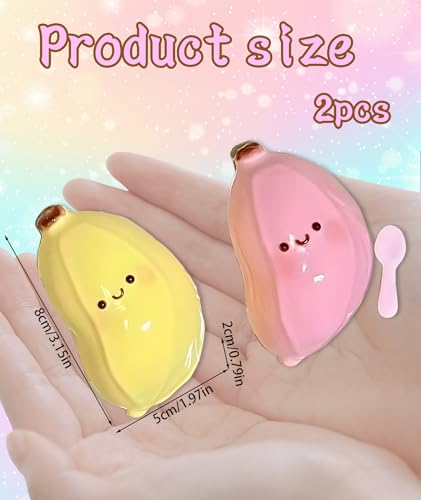 Image of Taba Squishies, Soft Silicone Stress Relief Toys for Adults & Kids, Fufu Squishy Anxiety Relief Set, Squishy Sensory Fidget Toys for Office, Study, and Travel (Pink Yellow)