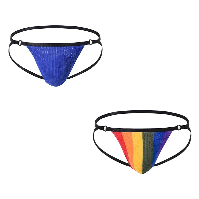 Bolsa abultada en braguitas para hombre G String de cintura baja ajustable