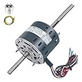 RV AC Fan Motor Replaces Fasco D1092 Coleman mach 1468-3069 7184-0156 7184-0432 Zhongshan Broad-Ocean Y6L457D01L, 1/3HP 115 V 1675/1080RPM 2 Speed Air Conditioner Condenser LEUNGOO Include a Capacitor